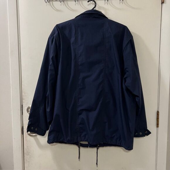 London Fog Mens Navy Blue Full Zip Windbreaker Jacket Size Large - Picture 4 of 12